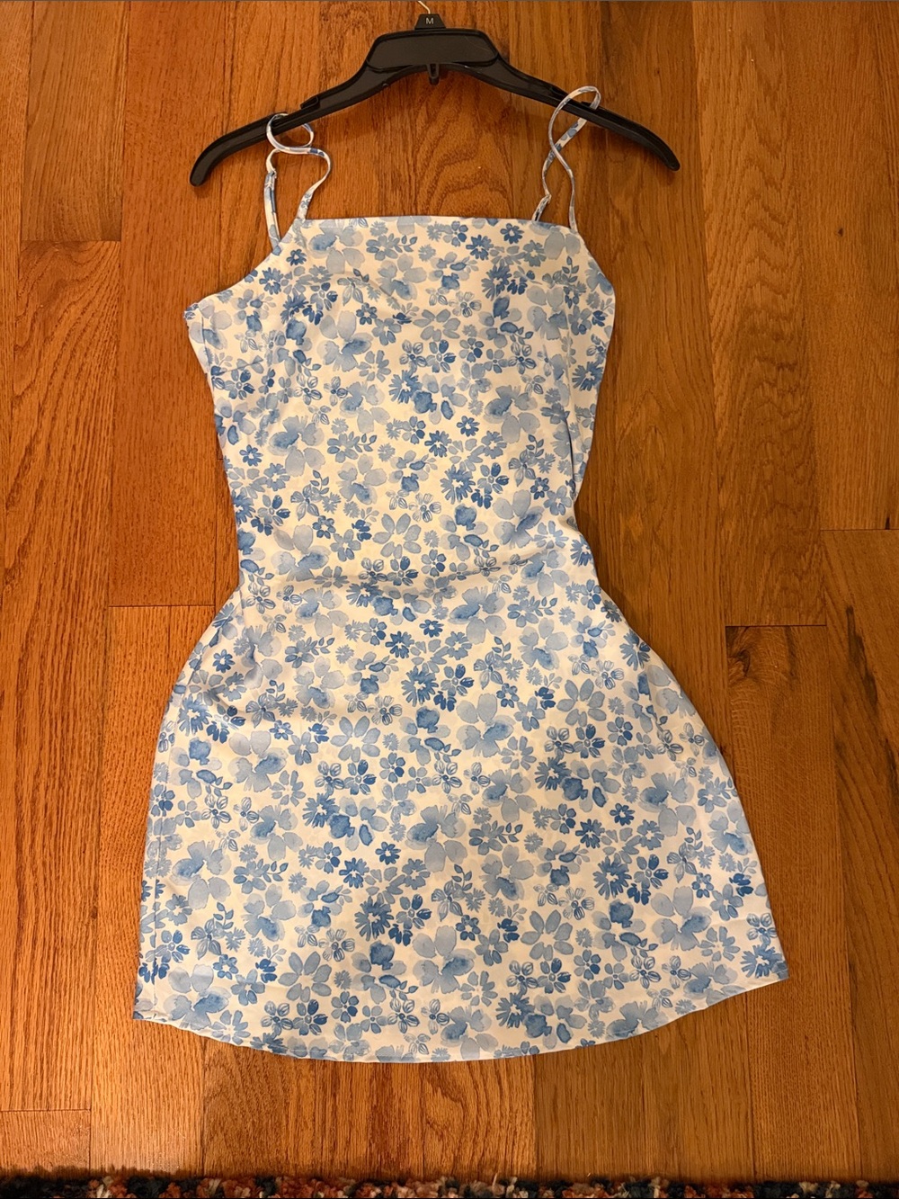 Forever 21 White and Light Blue Floral Mini Dress